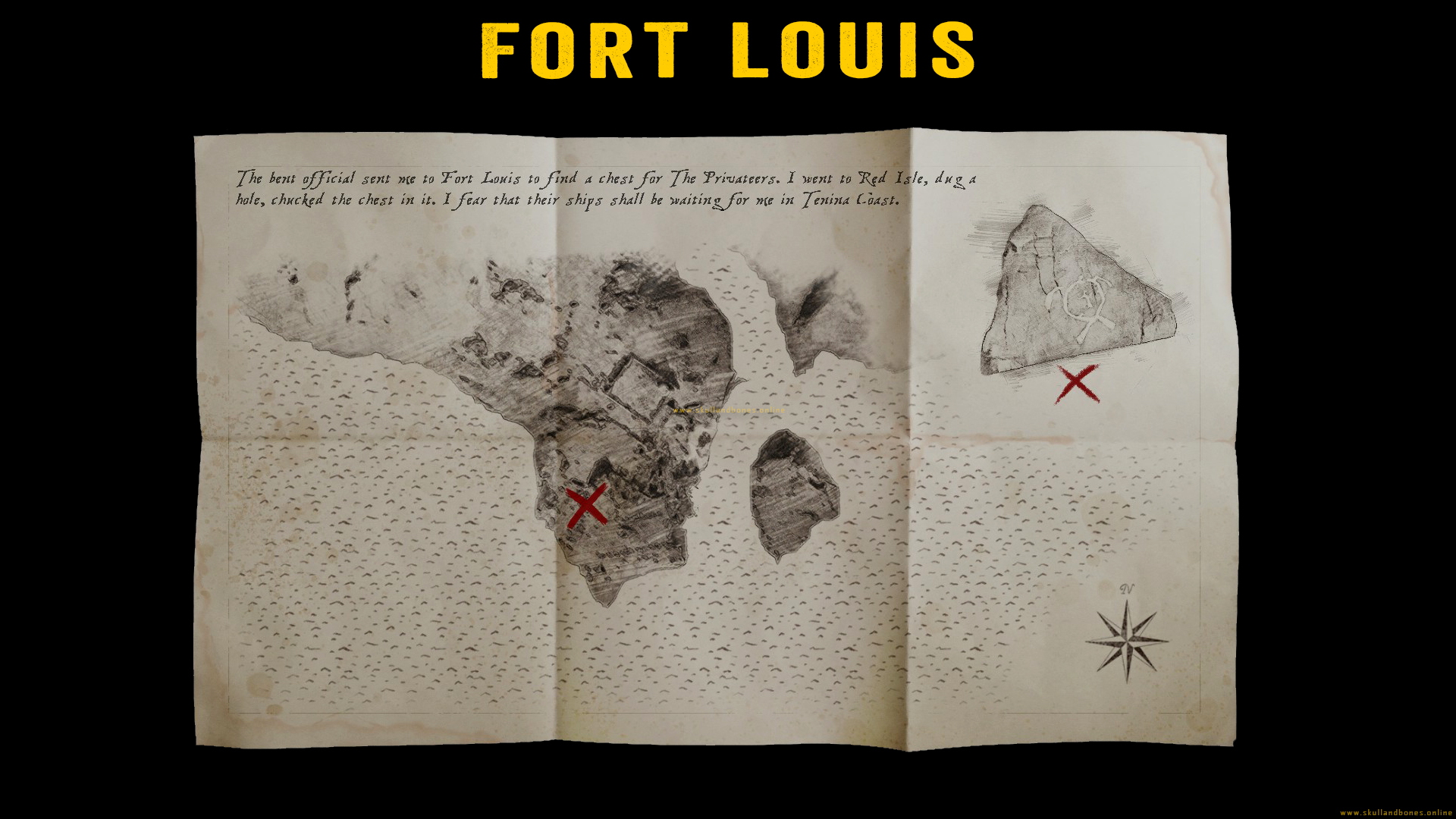 Skull and Bones - Treasure Maps - Fort Louis Outpost Skull and Bones - Treasure Maps - Fort Louis Outpost