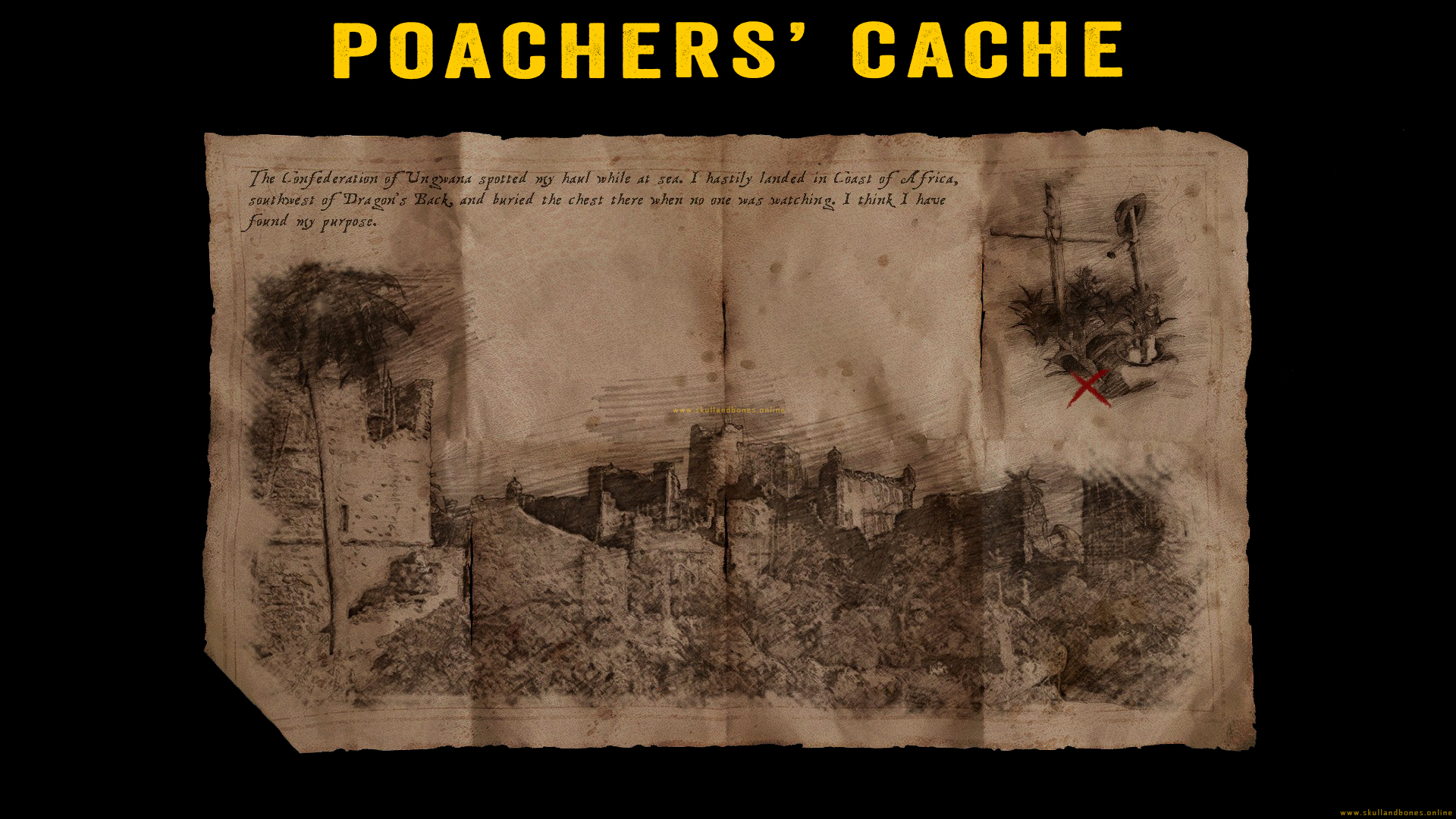 Skull and Bones - Treasure Maps - Poachers' Cache Outpost Skull and Bones - Treasure Maps - Poachers' Cache Outpost