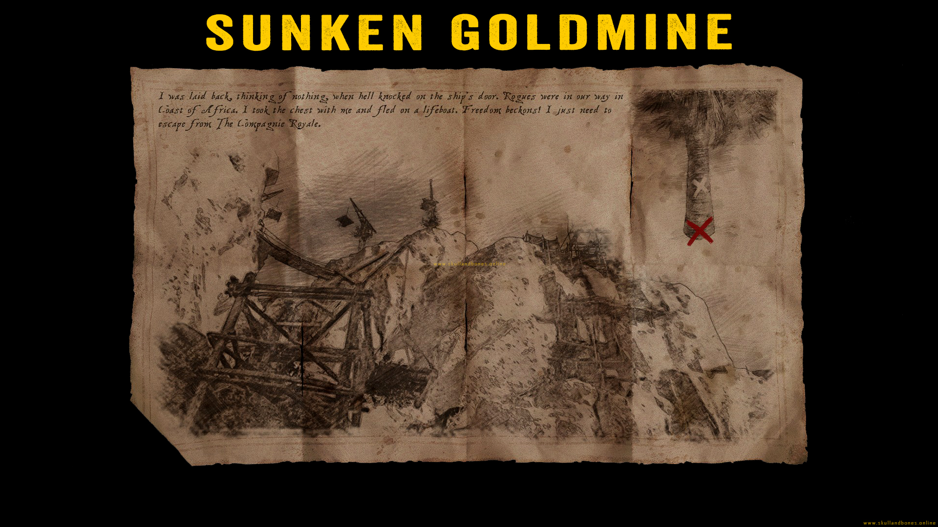 Skull and Bones - Treasure Maps - Sunken Goldmine Outpost Skull and Bones - Treasure Maps - Sunken Goldmine Outpost