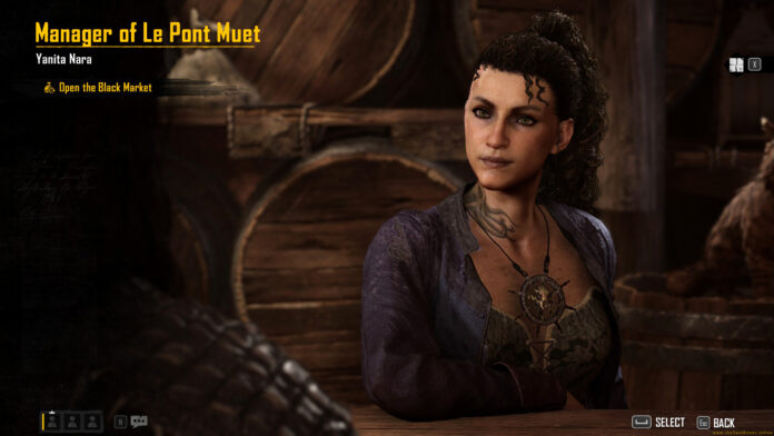 Skull and Bones character - Yanita Nara - Manager of Le Pont Muet in Saint Anne