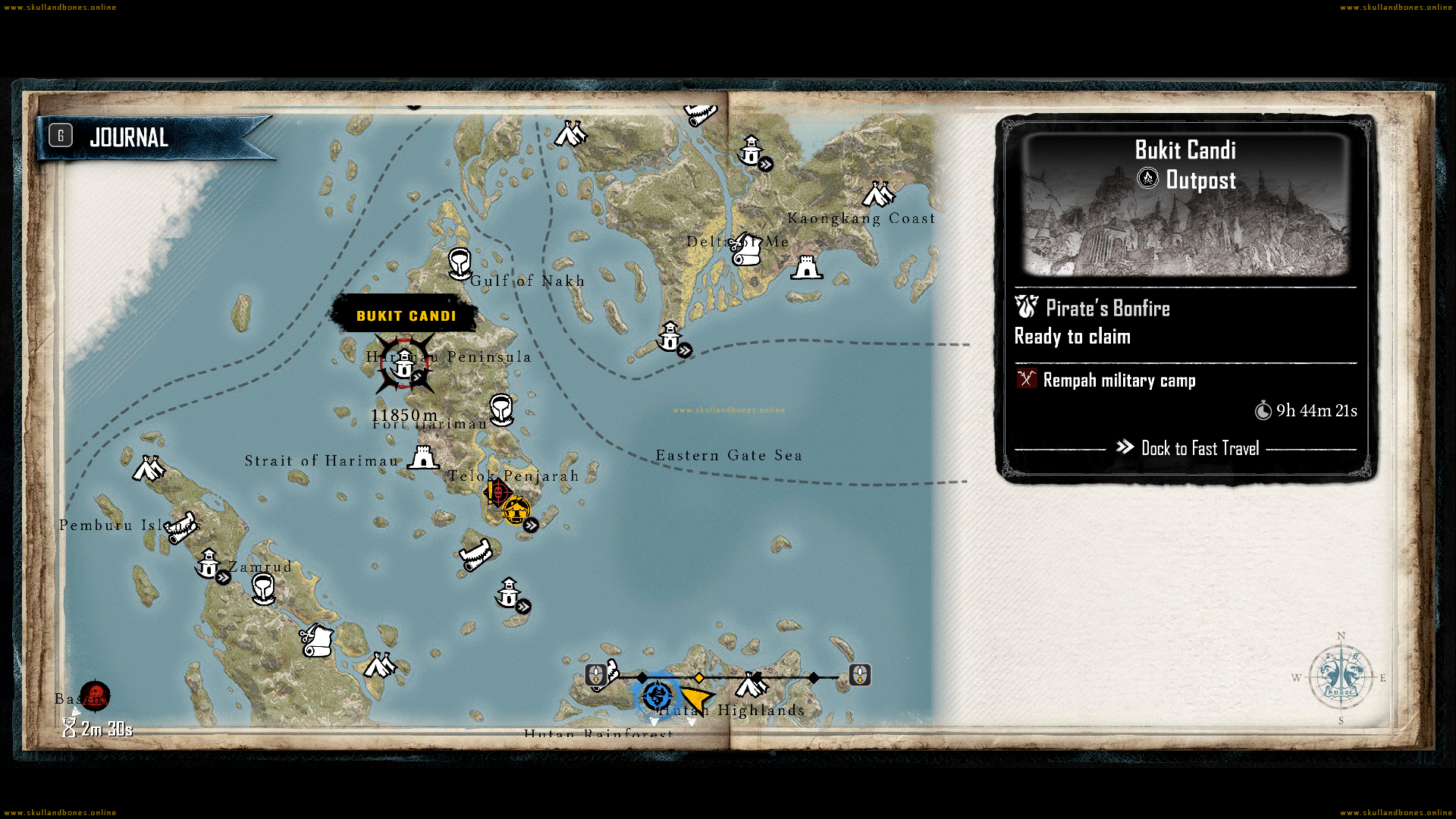 Skull and Bones - Outposts - Bukit Candi Outpost Location