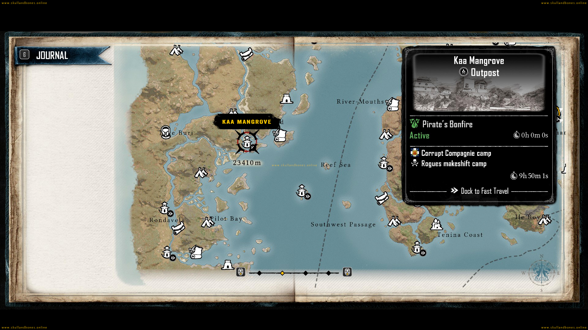 Skull and Bones - Outposts - Kaa Mangrove Outpost Location