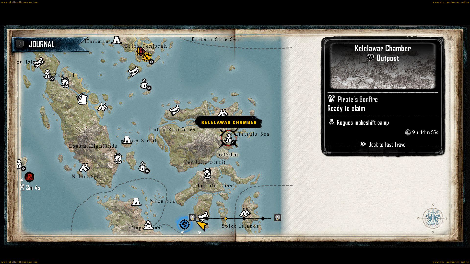 Skull and Bones - Outposts - Kelelawar Chamber Outpost Location
