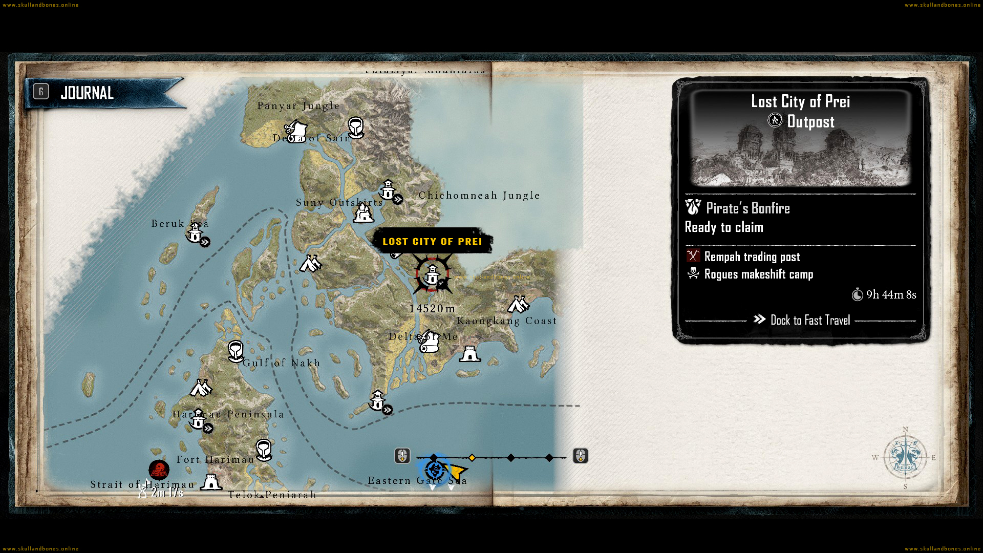 Skull and Bones - Outposts - Lost City of Prei Outpost Location