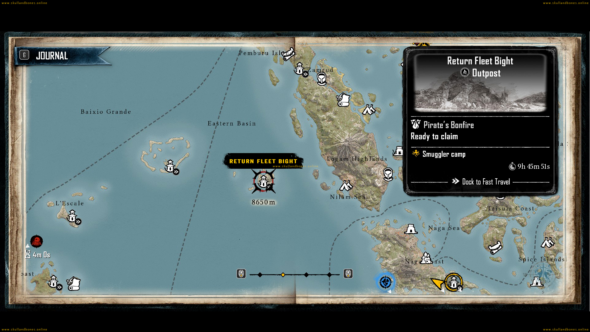 Skull and Bones - Outposts - Return Fleet Bight Outpost Location