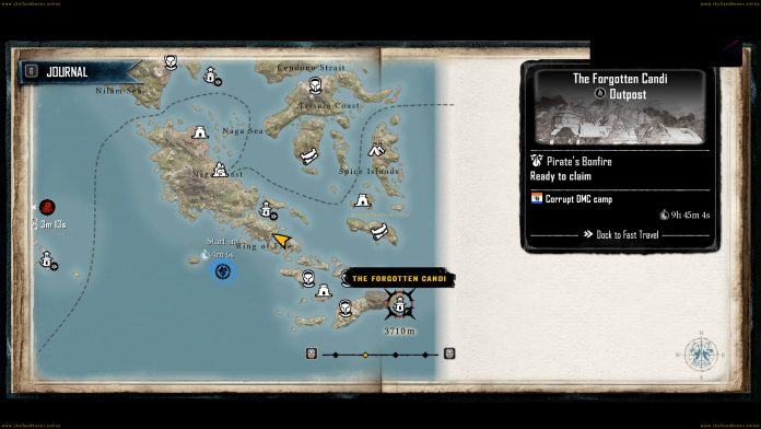 Skull and Bones - Outposts - The Forgotten Candi Outpost Location