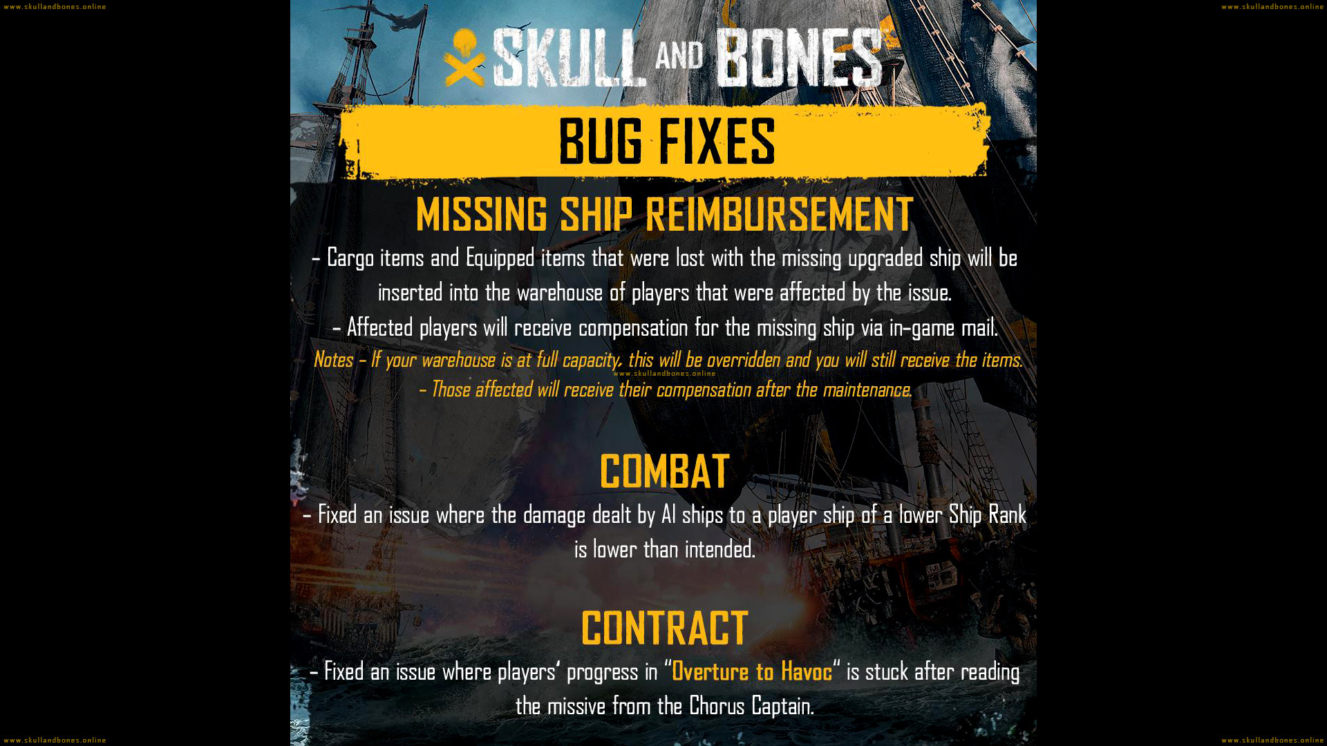 Skull and Bones - Server Maintenance 2024.07.04 - 06:00 - UTC+0
