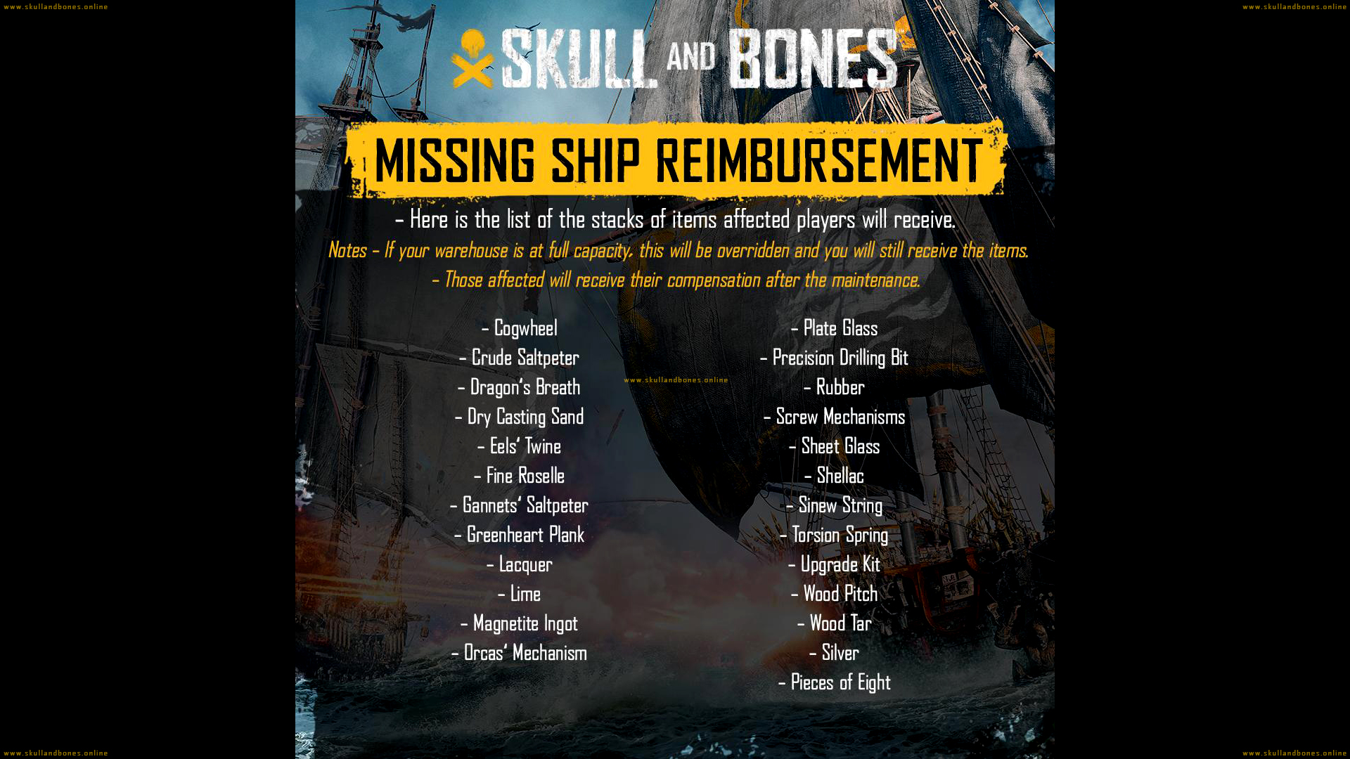 Skull and Bones - Server Maintenance 2024.07.04 - 06:00 - UTC+0