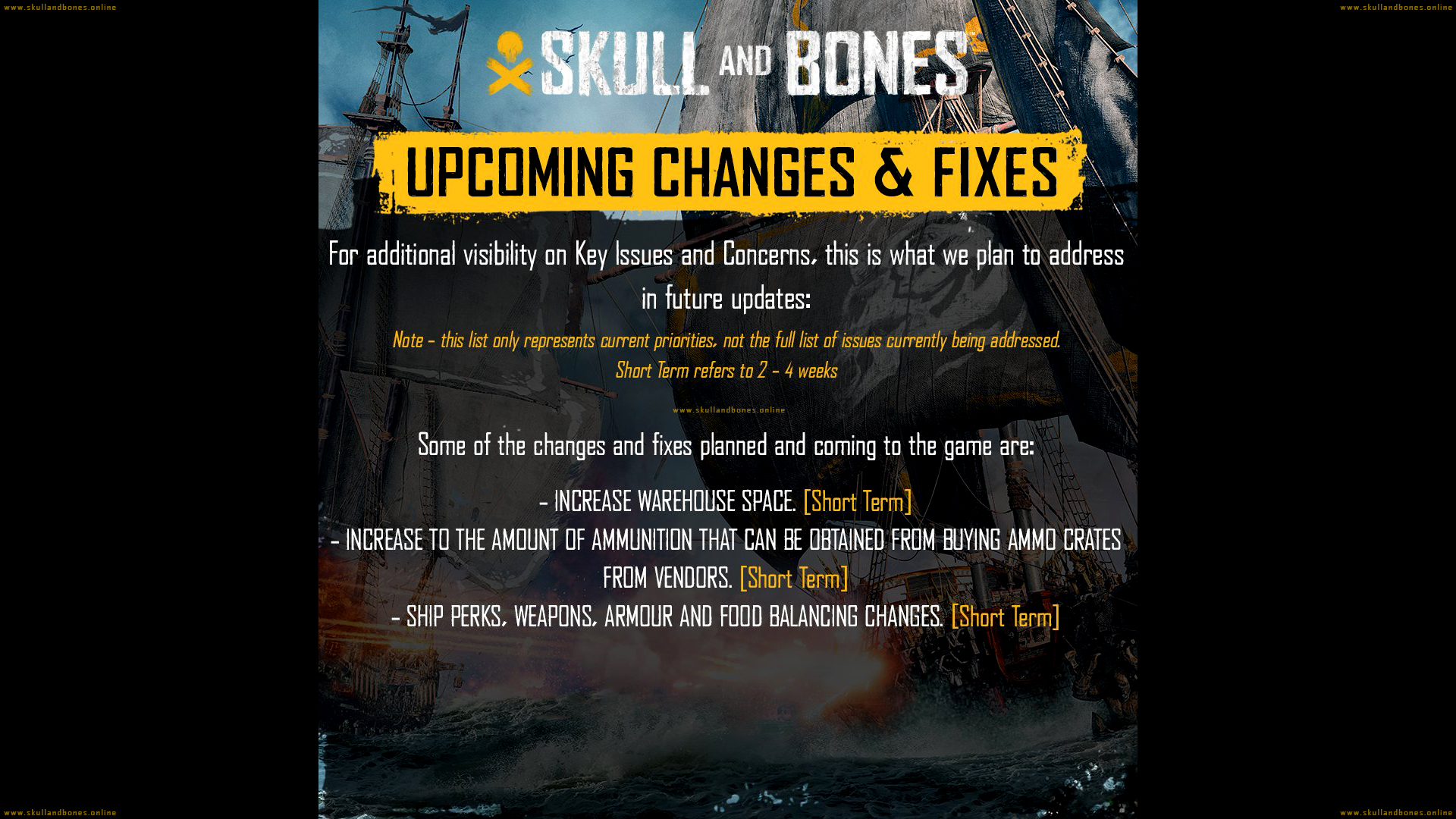 Skull and Bones - Server Maintenance 2024.07.09 - 06:00 - UTC+0 Skull and Bones - Server Maintenance 2024.07.09 - 06:00 - UTC+0