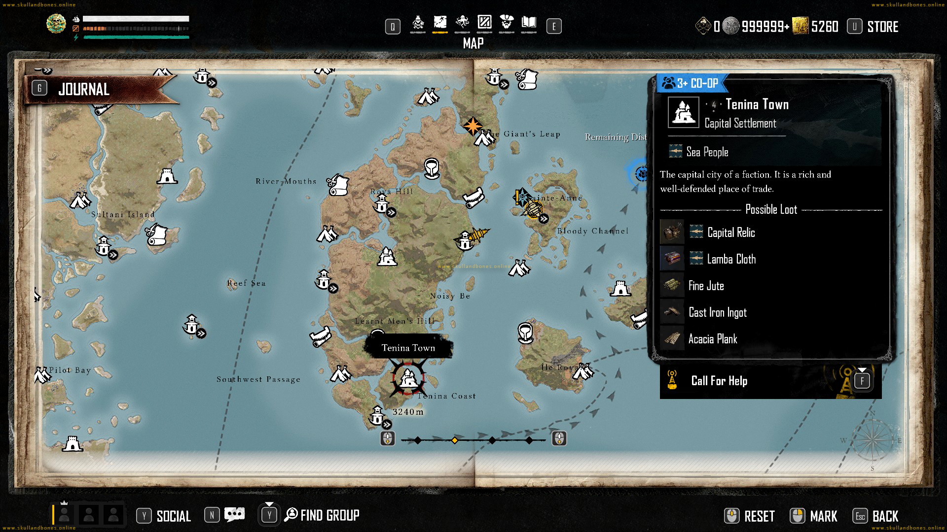 Skull and Bones - Settlements - Tenina Town Capital Settlement