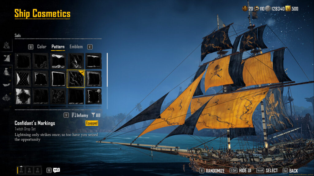 Skull and Bones - Get Confidant's Marking Sail Pattern FOR FREE